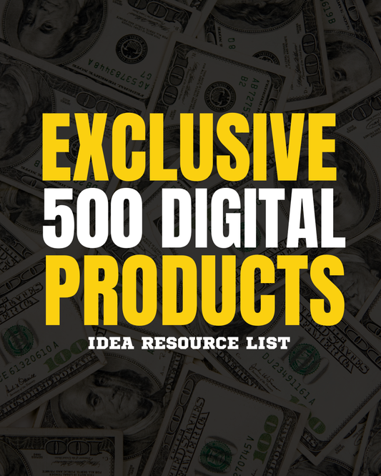 Exclusive 500 Digital Product Ideas